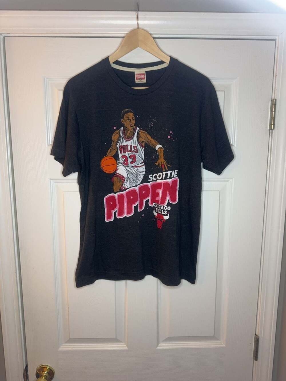 Homage Chicago Bulls Scottie Pippen Graphic T-Shirt Size Large